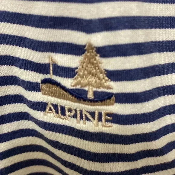 Peter Millar Striped Alpine Logo Golf Polo - Picture 3 of 4
